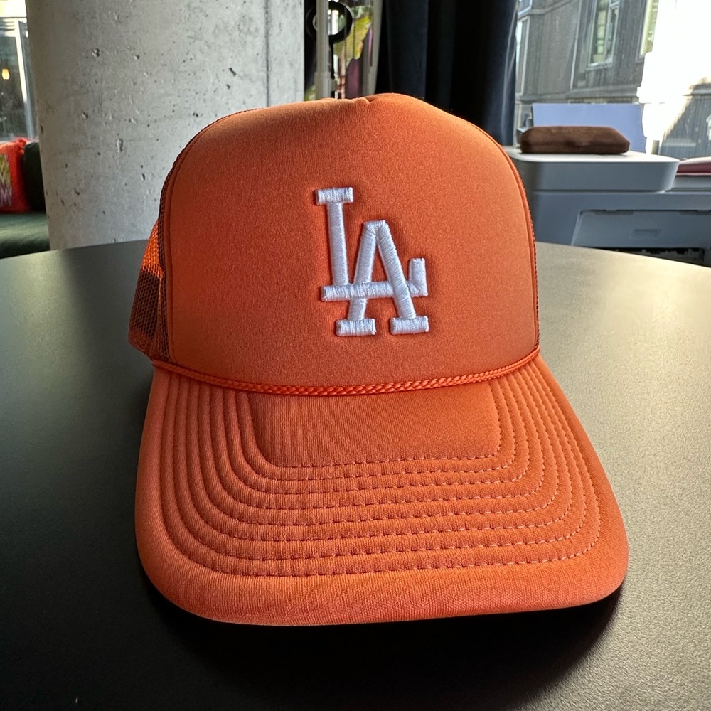 LA DODGERS 47 Brand Orange Trucker Hat
